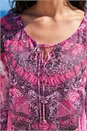 PINK Abstract Sparkly Tunic Top, Image 4 of 4