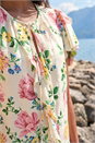 Light Pink Floral Tie Front Frill Top, Image 4 of 4