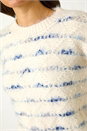 Ivory  Stripe Fluffy Knit Jumper, Image 5 of 5