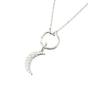 Silver Sterling Silver Crescent Moon Pendant Charm Necklace, Image 1 of 1