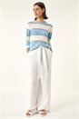 Light Blue  Light Stripe Knit Jumper , Image 3 of 5