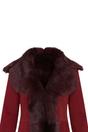 Burgundy Toscana Sheep Suede Leather Trench Coat, Image 6 of 7