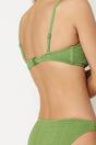 Green Textured Padded Bralette Bikini Top, Image 4 of 4