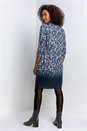 Navy  Animal Print Slouch Dress, Image 2 of 3