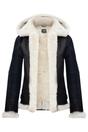 Biscuit Hooded Sheepskin Flying Leather Jacket, Image 3 of 8