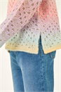 Multi  Ombre Rainbow Knit Jumper, Image 5 of 5