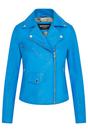 Blue Infinity Leather Blue Brando Biker Leather Jacket-Broome, Image 1 of 7