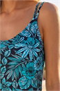 Blue Floral Print Strap Detail Cami Top, Image 4 of 4