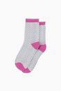 Light Grey Sock Talk Light Grey Polka Dots Combed Cotton Glitter Socks, Image 3 of 4