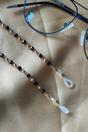 Silver 62 CM Black Beaded Sunglass Reading Eyeglass Lanyard Detachable Chain, Image 1 of 2