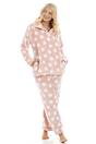 Pink Camille Lingerie Pink White Star Print Pyjama Set, Image 1 of 5