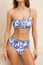 Multi Floral One Shoulder Bikini Set with High Waist Bottom, Image 3 of 4
