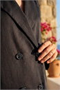 Black Relaxed Textured Blazer , Image 4 of 4