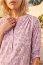 Pink Petite Burnout Print Button Shirt , Image 4 of 4