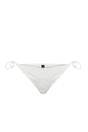 White Textured Tie Side Bikini Bottom with Adjustable Fit, Image 2 of 4