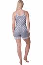 Grey Camille Lingerie Grey 100% Cotton Spot Printed Sleeveless Top Pyjama, Image 3 of 5
