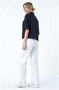 Black Cotton Relaxed Button Shirt, Image 3 of 5