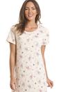 Ivory Polar Bear Print Cotton Nightshirt, Image 3 of 5