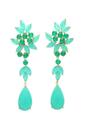 Green Diva Leaf Drop Earrings, Image 1 of 5