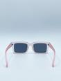 Pink Square Frame Sunglasses in Matte Pink with Black Lenses, Image 5 of 6