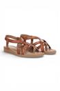Brown Womens "April" Micro Wedge Strappy Sandals, Image 1 of 6