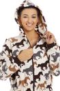 Cream Supersoft Multicoloured Horse Print Onesie, Image 5 of 5