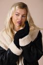 Black SVNX Black Touch Screen Cable Knit Gloves - Fleece Lined, Image 3 of 3