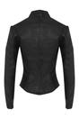 Black Slim-Fit Leather Biker Jacket-Tulsa, Image 3 of 5