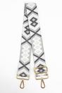 Grey Metallic Aztec Woven Bag Strap, Image 1 of 4