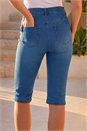 Denim Stretch Knee Length Pedal Pusher, Image 3 of 4