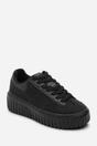 Black Eliane' Lace Up Trainer with Diamante Pattern, Image 3 of 7