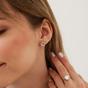 Silver Dripping Molten Natural Textured Sterling Silver Authentic Earring, Image 4 of 4