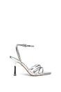 Silver 'Ottoline' Strappy Stiletto Heeled Sandals With Ankle Strap, Image 1 of 6