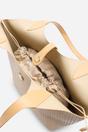 Beige Akira Raffia Shoulder Bag with Contrast Front Pocket, Image 6 of 7