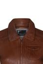 Tan Womens Varsity Bomber Jacket-Modbury, Image 4 of 4