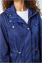 Navy  Shower Resistant Longline Jacket, Image 5 of 5