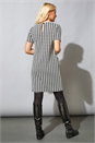 Black Houndstooth Check Shift Dress, Image 2 of 5