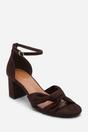 Dark Brown Avelia Strappy Block Heel Sandal, Image 3 of 6
