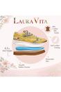 Yellow Womens Trainers Sneaker Shoes-TIVANAO-03, Image 3 of 7