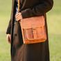 Tan 'CAROLYN' Real Leather iPad Tablet Crossbody Bag, Image 2 of 5