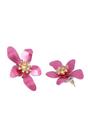 Purple AVANT-GARDE PARIS Purple Floral Stud Earrings, Image 3 of 5