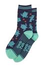 Navy Sea Turtles Starfish Bamboo Socks, Image 3 of 4