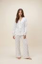 Purple Floral Muslin Pyjama Trouser Set, Image 1 of 4