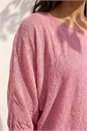 PINK Mesh Bubble Hem Stretch Top, Image 4 of 4