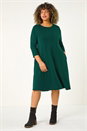 Forest Curve Pocket Detail Swing Stretch Dress, Image 1 of 7