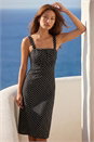 Black Polka Dot Strappy Dress, Image 2 of 4