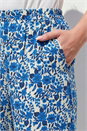 Blue Petite Print Cropped Trouser, Image 4 of 4