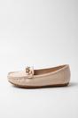 Beige Olivia Womens Rhinestone Chain Loafers, Image 4 of 6