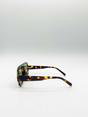 Green Retro Navigator Sunglasses, Image 5 of 6