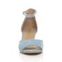 Light Blue AJVANI Light Blue Mid Wedge Heel Ankle Strap Sandals, Image 6 of 6